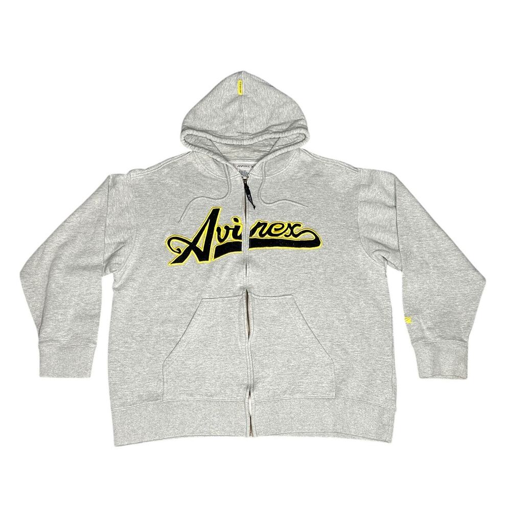 Vintage Y2k Avirex Script Logo Zip Up Hoodie